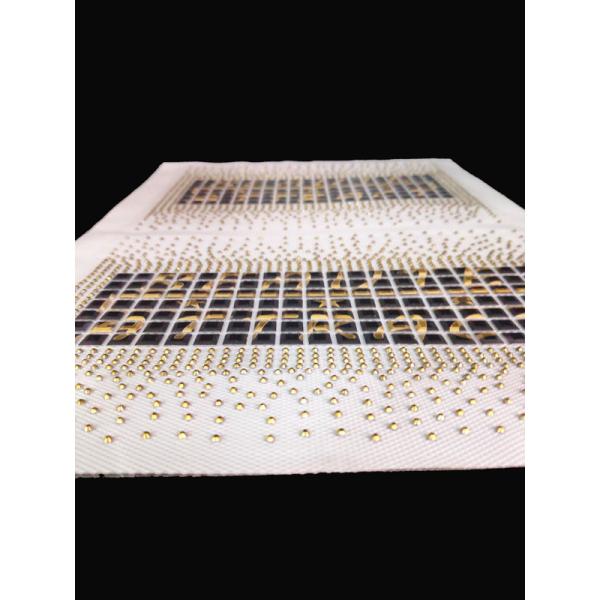Eco Friendly Iron On Letter Patches , Custom Cloth Patches With Rhinestone / Pearls Material