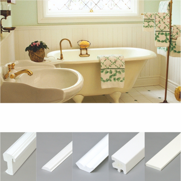 White PVC Skirting Decoration Pvc Moulding Moisture Proof Home Decoration