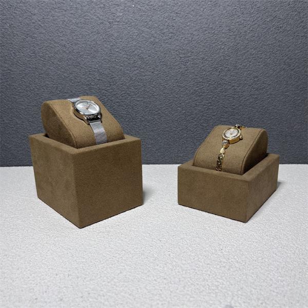 Coffee Color 12 Slot Microfiber Luxury Watch Display Jewelry Watch Organizer