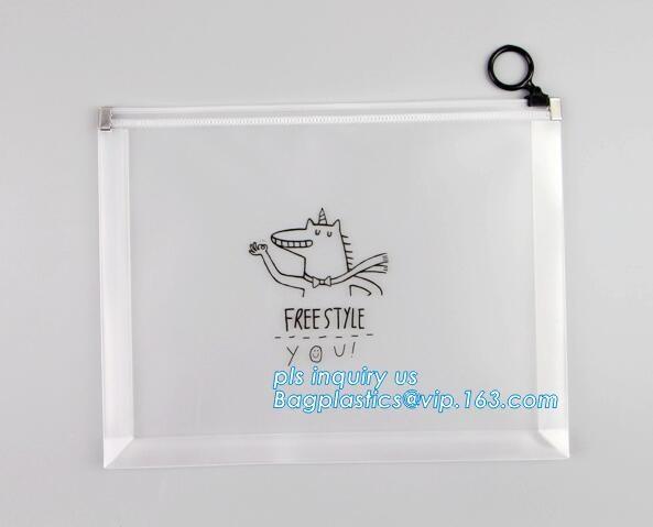 stationery slider bag with custom printed girls school pencil case/printing student stationery pencil bag case, slider p