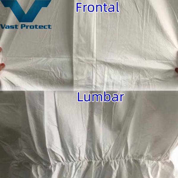 En ISO 13982 White Breathable Light Micro Film Protective Coverall for Easy Protection