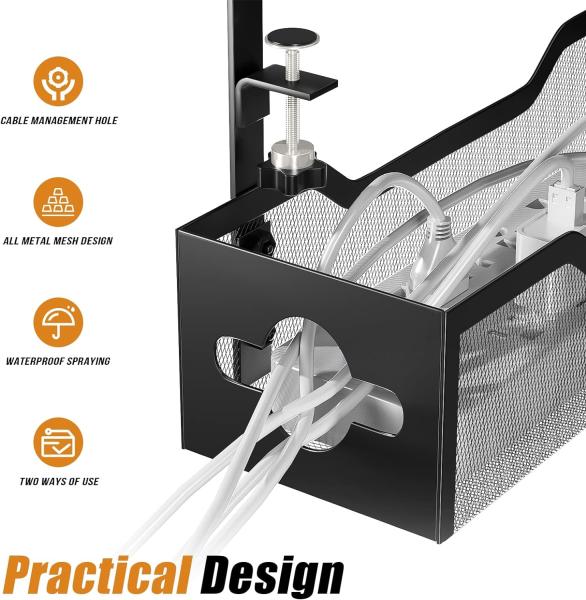 Custom Size Cable Duct Desk No Drilling Wire Management for Office Cable Concealment