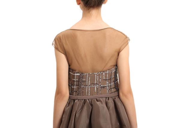 Ladies Vintage Evening Dresses With Mini Cape Irregular Silhouette