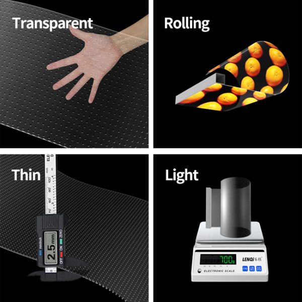 Indoor Full Color DC5V Flexible Transparent LED Display Film P6