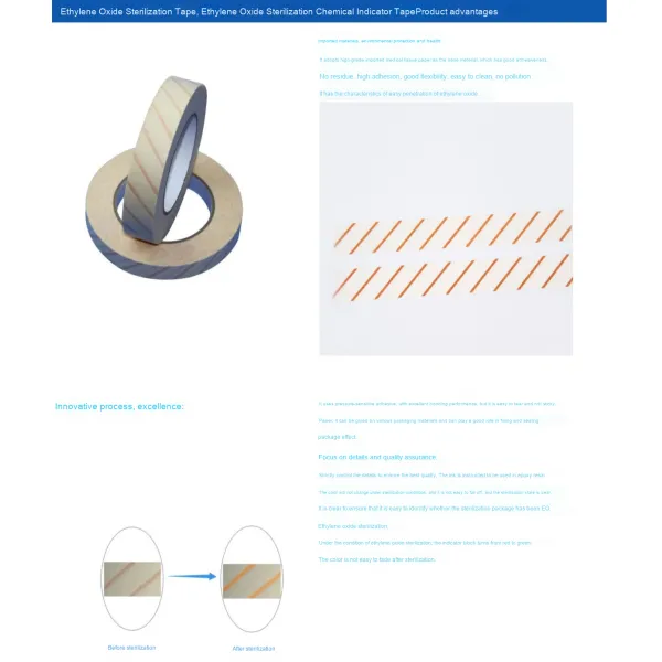 High Temperature Resistant Hospital Supply Adhesive Paper Film Pressure Steam Sterilization