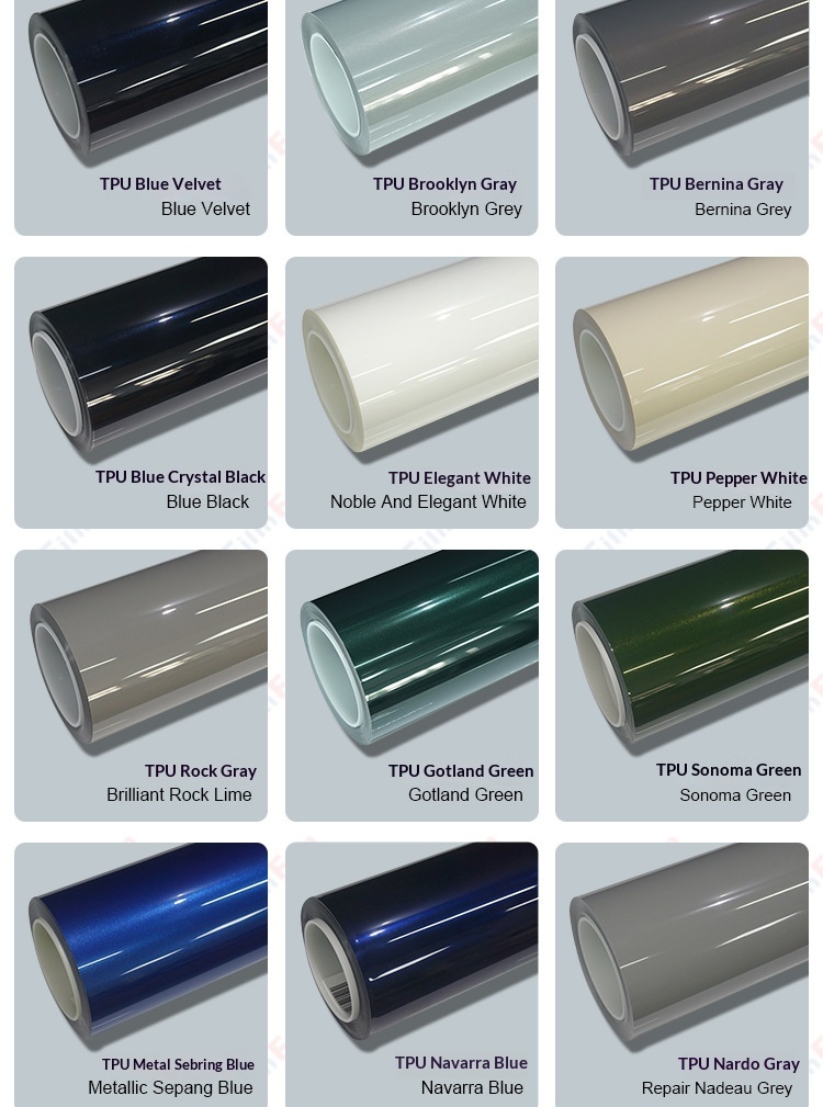 Car PPF TPU color modification film, vehicle film, PPF film, PPF carbon fiber, PPF color-changing film (dry installation)