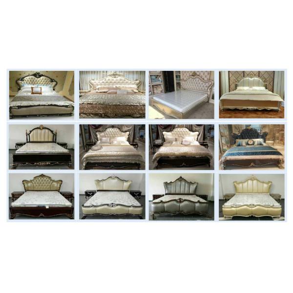 New classic Luxury Furniture Round Dining Tables and Wine Cabinet in glossy painting with Leather Upholstered Chairs