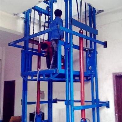 Elevador de carga industrial hidráulico seguro com botão de parada de emergência
