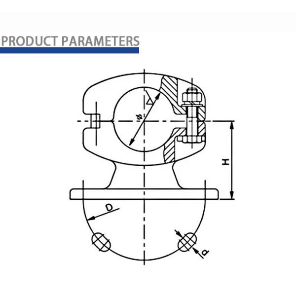 Mgg 50 - 200mm Bus Bar Supports Fixing Clamp Substation Fitting