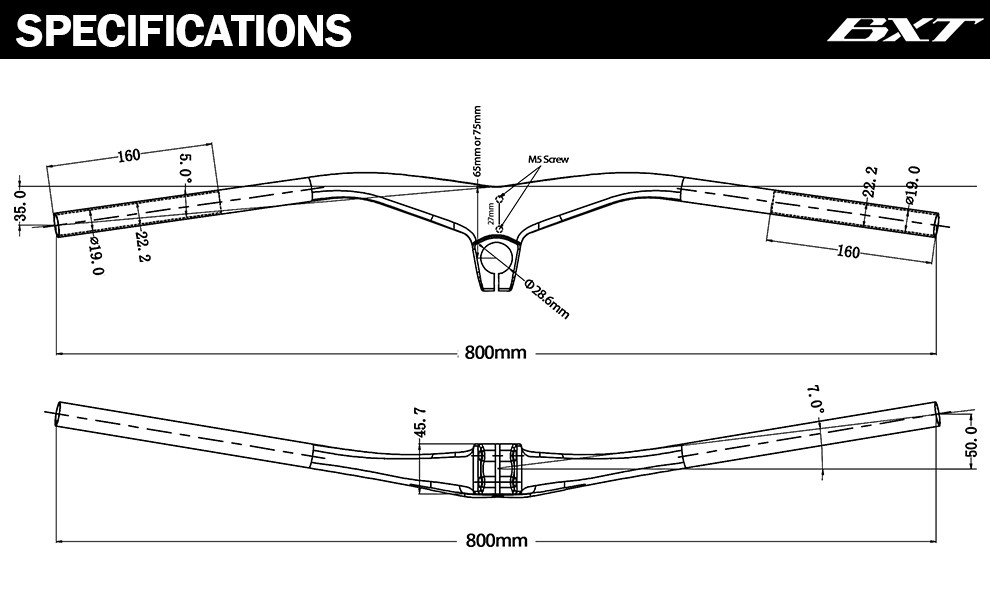 Handlebar велосипеда дороги углерода T1000 интегрировал ширину 800mm Mtb Handlebar углерода