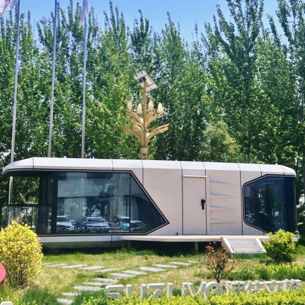 Luxury Eco Space Capsule Container House Mobile - Prefab Modular Homes for Sale Waterproof Steel Movable Homes on Wheels