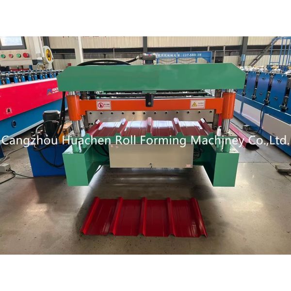 Galvanized Roofing Sheet Roll Forming Machine with 15m/min Speed, 45# Steel Quenching and Plating Rollers, and 380V 50Hz 3Phases Power