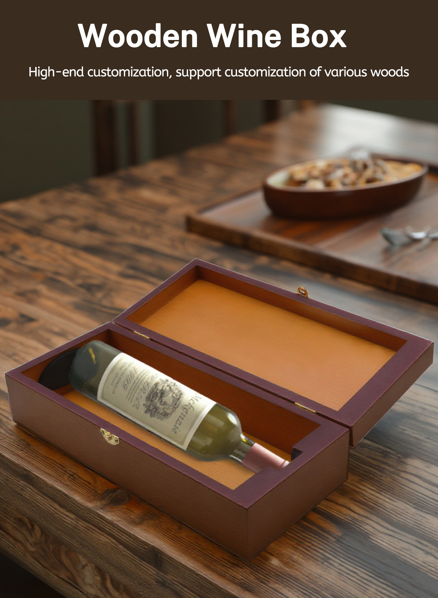 High-quality Rosewood Bespoke Wine Presentation Boxes Ideal for Gifting and Collecting.