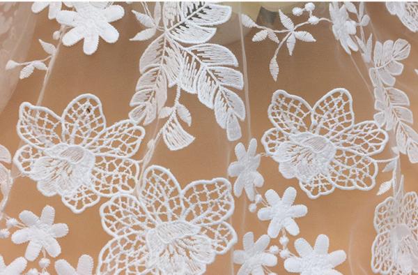 2018 Summer Newest Style  Embroidery Fabric 140cm wide for wedding dress
