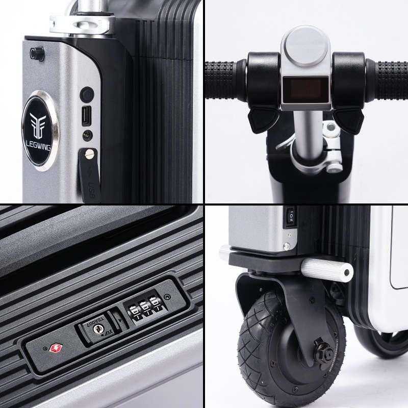 WINLEG Bluetooth G-Manned Remote Control Convenient Sports Style Luggage with Remote Control Riding Feature