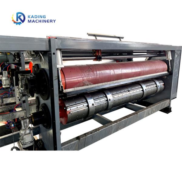 Slotting Knife Carton Box Die Cutting Machine With Mechanical Fixing Phase And Rising Cutting Wheel