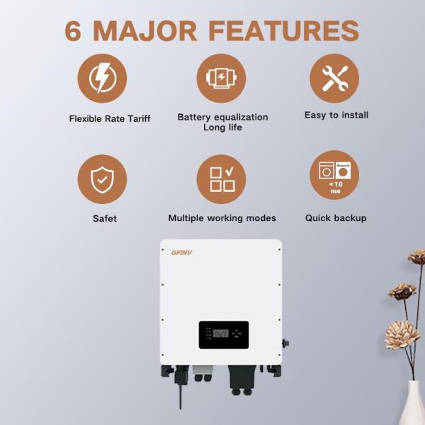 58V 110A Hybrid Solar Inverters 3kW-10kW For Home And Commercial Use
