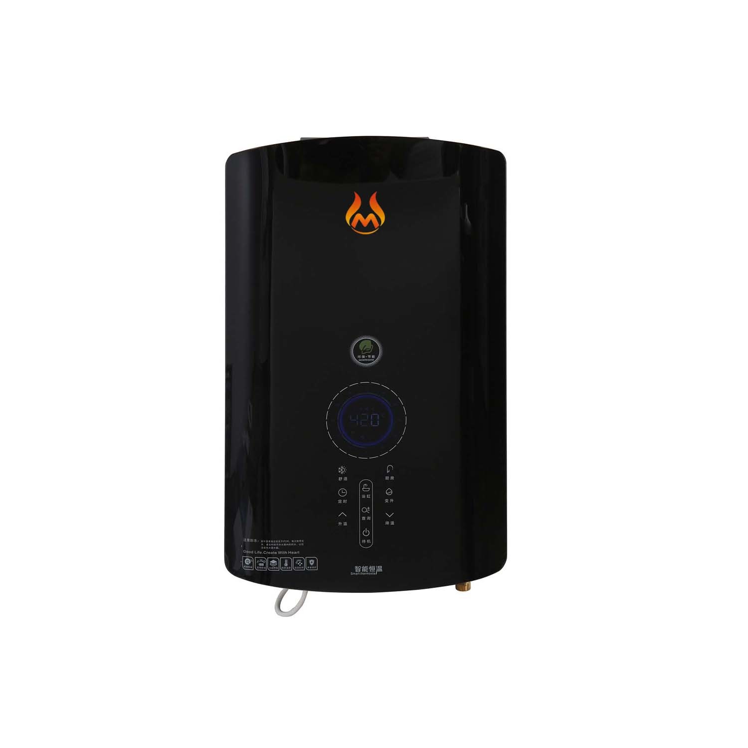 24L High Capacity Gas Water Heater Waterproof Large Flow Wall Mounted Gas Water Heater