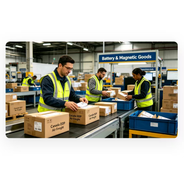 Canada DDP Air Freight Shipping Door To Door For Battery / Magnetic Goods