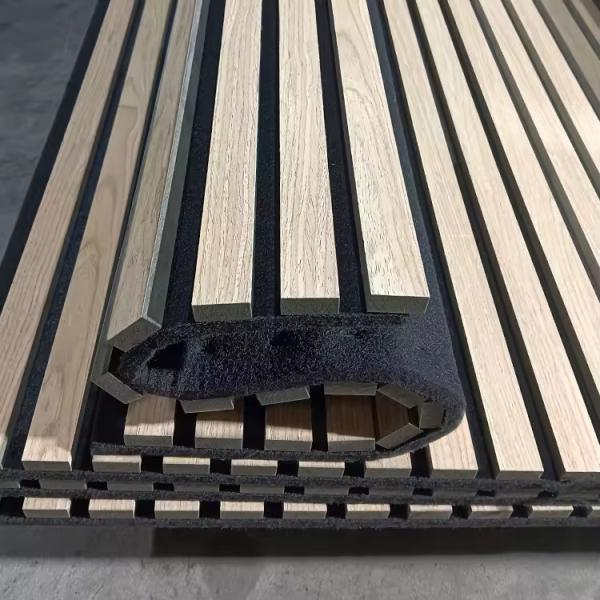 Panel de madera flexible paneles acústicos para la pared de la sala del restaurante