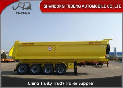 3 Axles Transport Build Material Semi Truck Dump Trailer With Hyva Oil Cylinder