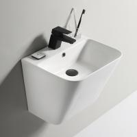 Salle de bains ménagère Laverie Porcelaine Monture murale Evier blanc avec trou de robinet