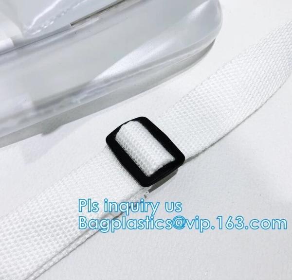 Stadium Purse PVC Handbag Chain Crossbody Bag, holographic transparent pvc handbag korean crossbody jelly bag, Travel ma