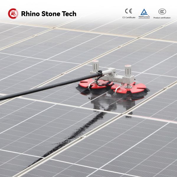 Factory Direct Solar Cleaning Equipment Electric Photovoltaic Panel Cleaning Brush Double Head Solar Panel Cleaning Brush with Telescopic Rod