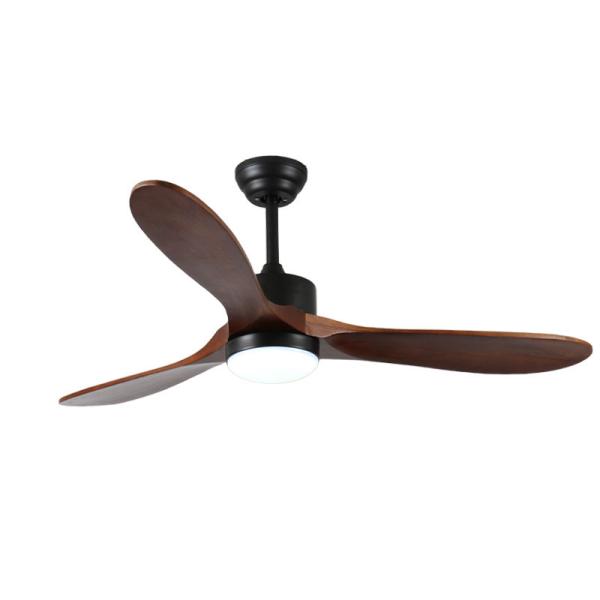 Wholesale，factory，manufacturer      Energy-Efficient Long-Lasting: 52-Inch Solid Wood Ceiling Fan with LED Lighting and Brushless DC Motor