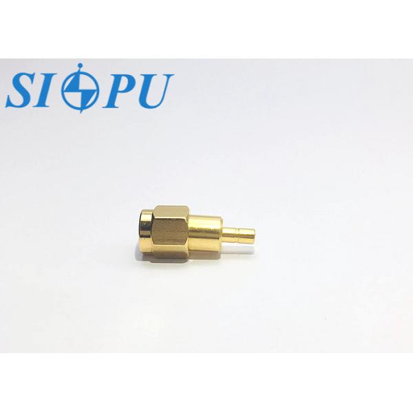 SMA Male to SSMB Male RF Coaxial Adapter – Brass, Gold Plated (SMA(J)-SSMB(J))