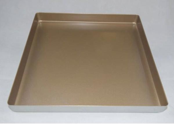 Aluminium Cake Mould Square Non Stick 1.5mm Square Baking Mold With Golden Coating