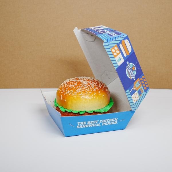 Boîtes à hamburger personnalisées en gros pour emporter, emballage en papier