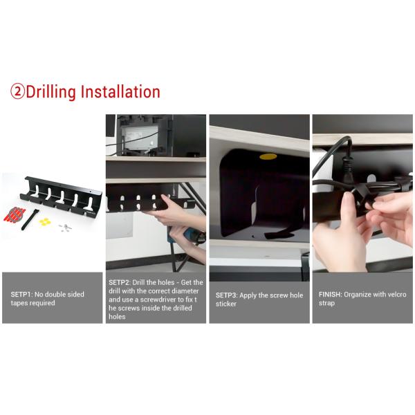 Under Desk Cable Wire Management Tray with Powder Coating and ISO ROHS Certificate