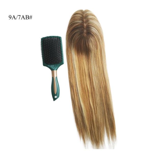European Hair Brazilian 100% Human Hair Toppers for Women Mono Silk Base Women Toupee