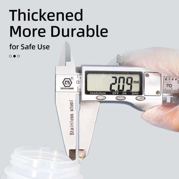 Food Grade PP Plastic Bottle With Scale Line Wide Neck Liquid Container for Chemical