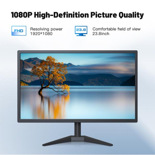 1600x900 Resolution 19.5 Inch LED Monitor 60Hz 75Hz 100Hz With Speaker For CCTV
