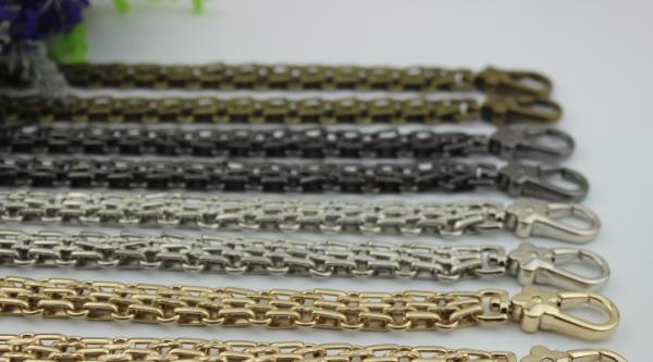 New product design zinc alloy snap hooks match 120 mm iron material gold chain for bag