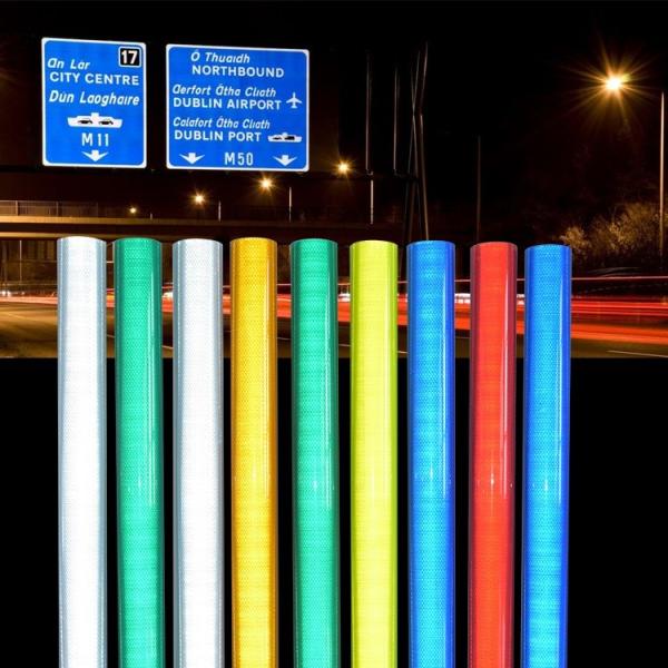 Diamond Prismatic Reflective Adhesive Vinyl Film Green Self Adhesive