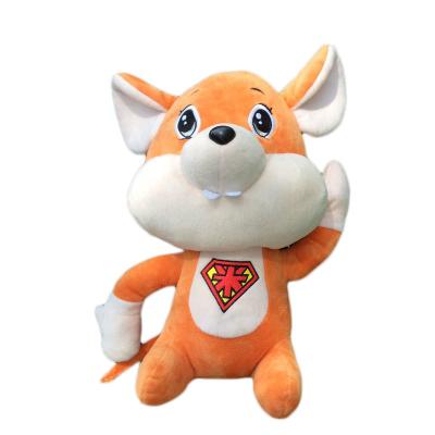 Brinquedos enchidos do luxuoso dos desenhos animados da boneca do luxuoso do rato do zodíaco rato pequeno alaranjado