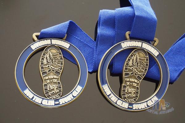 Zinc Alloy Cut Out Sports Metal Medal / Personalised Running Medals
