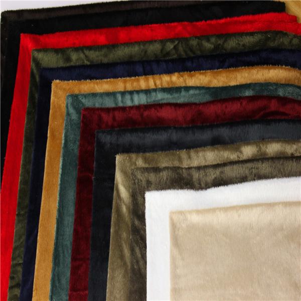 Fashion Durable Velboa Soft Toy Fur Fabric 200gsm~250gsm 28s/32s Density