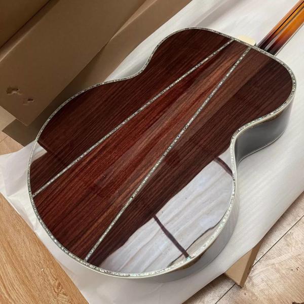 Custom Sunburst Color SJ200 ALL Solid Wood Jumbo Acoustic Guitar Crown Monarch Type