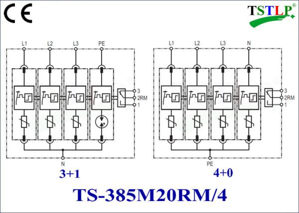 40kA Type 2 Lightning Surge Arrester 75v / 150v / 275v / 320v /380v / 440v