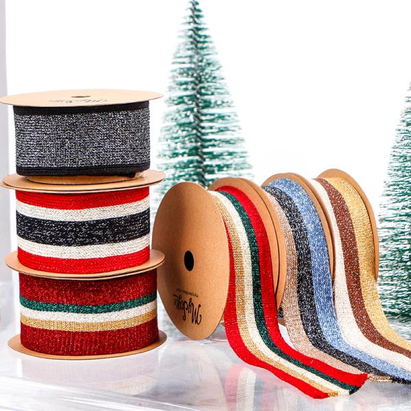 2.6cm Width MSD 2023 Supply Striped Knit Jacquard Ribbon Featured Clothing Accessories