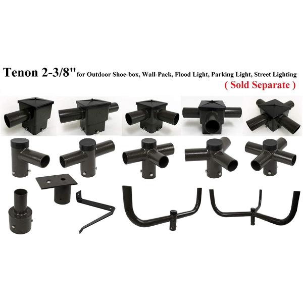 Анродизированные 180-градусные двустворчатые кронштейновые монтажные аксессуары для светодиодного освещения парковочных площадок