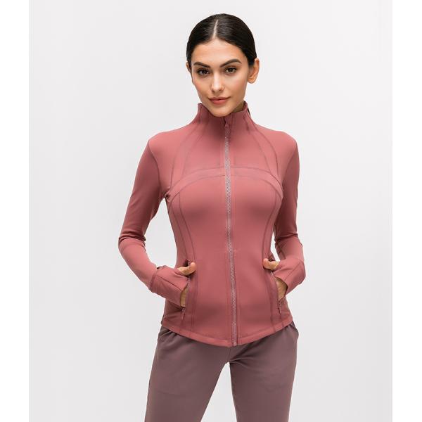 210gsm цифров печатая женщин йоги спортзала куртку спорт идущих с отверстиями большого пальца руки