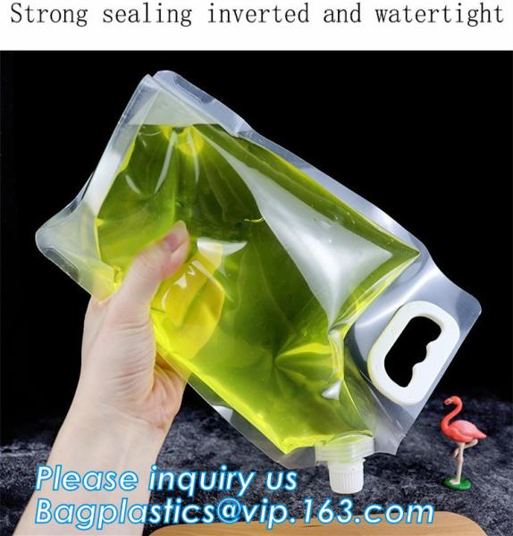 Wine Pouch Liquid Pack Bag, Drink Packaging Pouch With Spout, 3L 5L 10L 22L Plastic Aluminum Foil Wine Bag