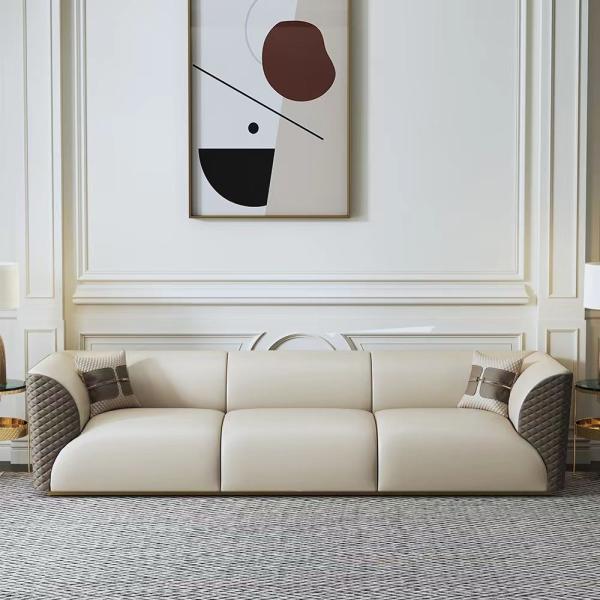 Sofa Set Couch Living Room de couro moderno luxuoso Sofa Hotel Villa