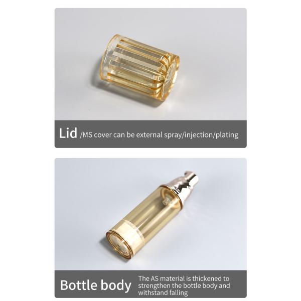 AS Collar 20lm 30ml 50lm Airless Pump Spray Bottle for Sunscreen and Vacuum Cream Pump Bottle in Cosmetic Packaging