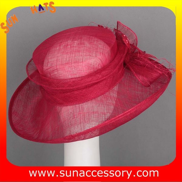 New design elegant sinamay Church hats for girls ,trendy Sinamay wide brim church hat from Sun Accessory
